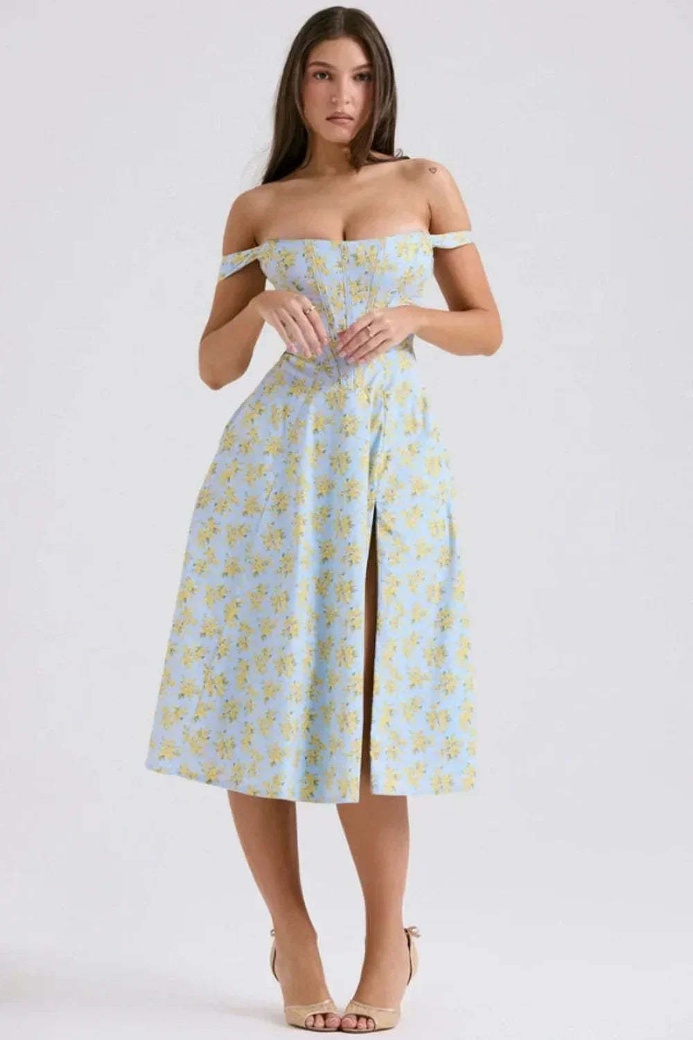 Imogen Off Shoulder Midi Dress