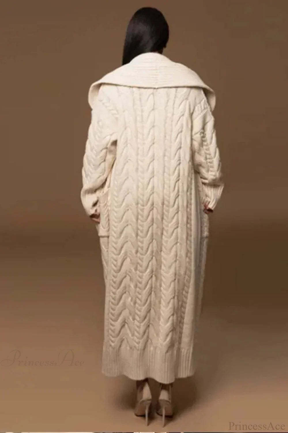 Jovanna Cable-Texture Duster Cardigan - Ivory