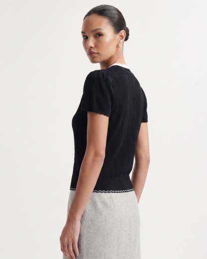 Jovita Ruffle Blouse - Black