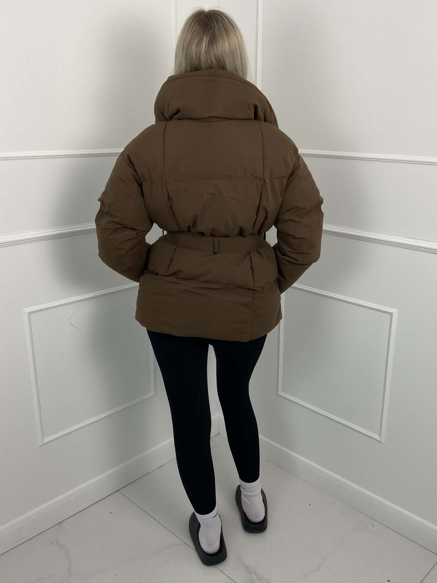 Karly Short Belted Puffer Jacket