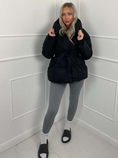 Karly Short Belted Puffer Jacket