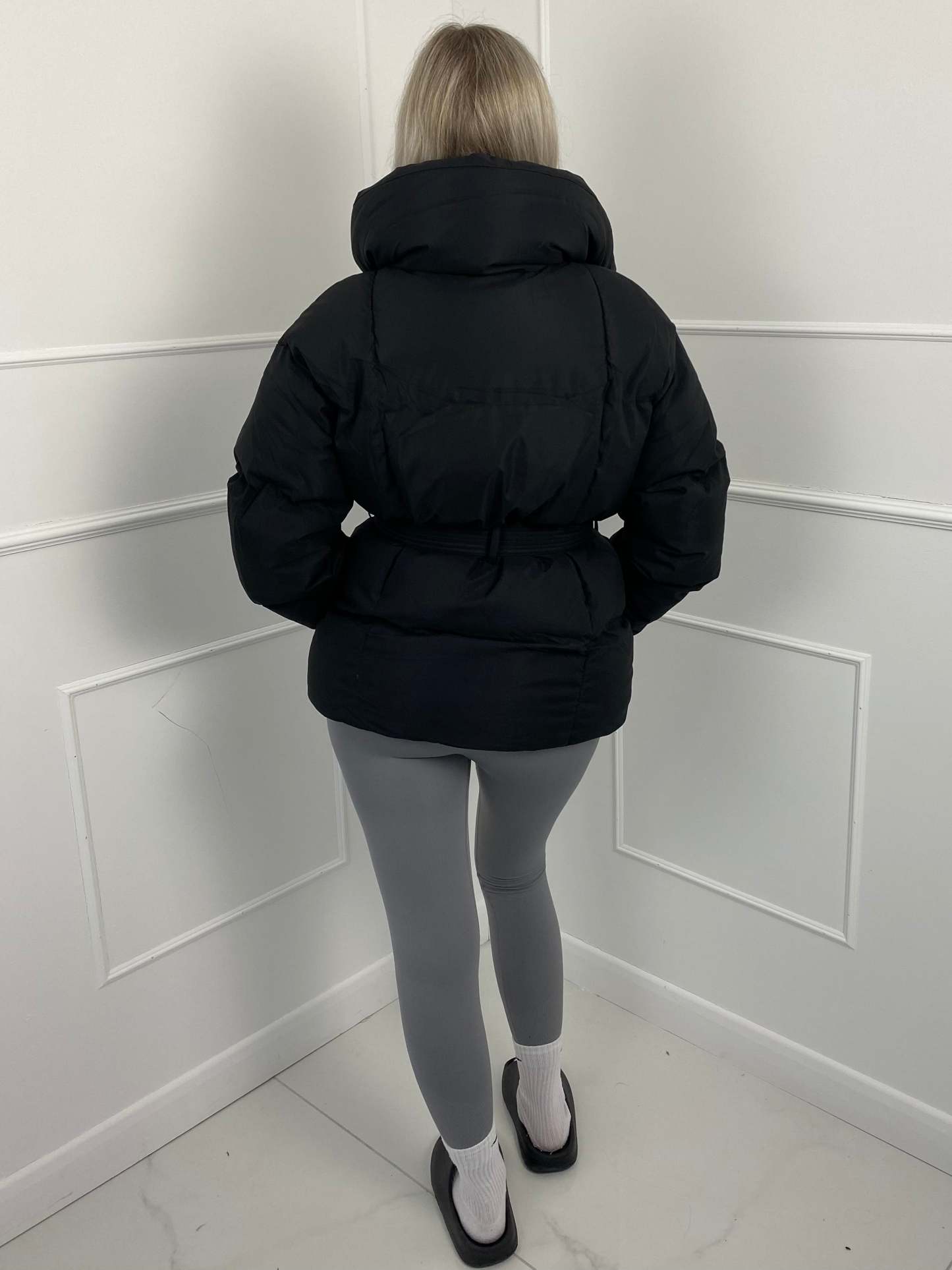 Karly Short Belted Puffer Jacket