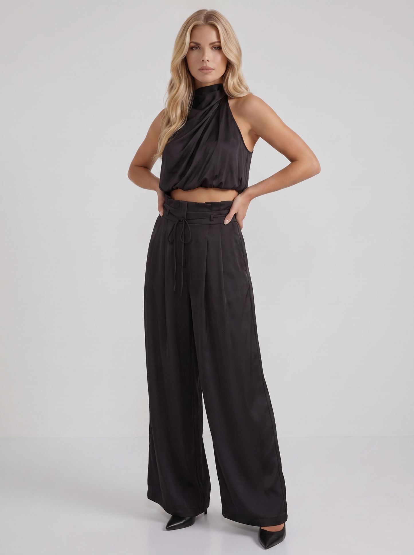 Kassia Pants Set - Black