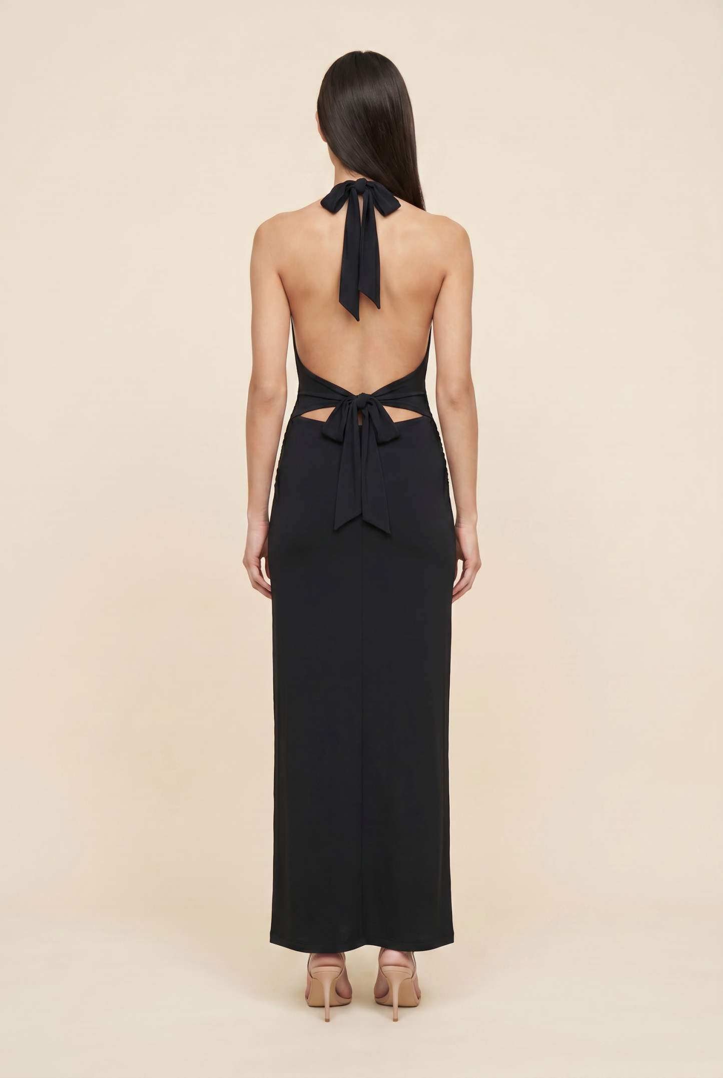 Lais Halter Maxi Dress - Black