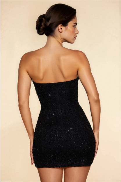 Leocadia Strapless Mini Dress - Black
