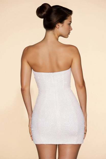 Leocadia Strapless Mini Dress - Ivory