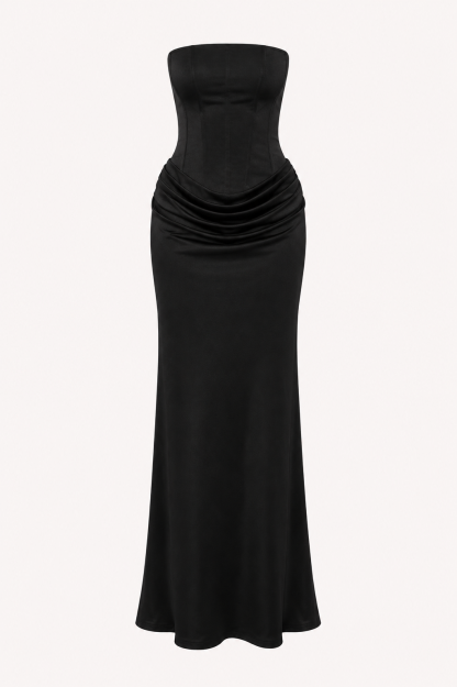 Leonelle Corset Maxi Dress - Black