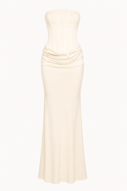 Leonelle Corset Maxi Dress - White