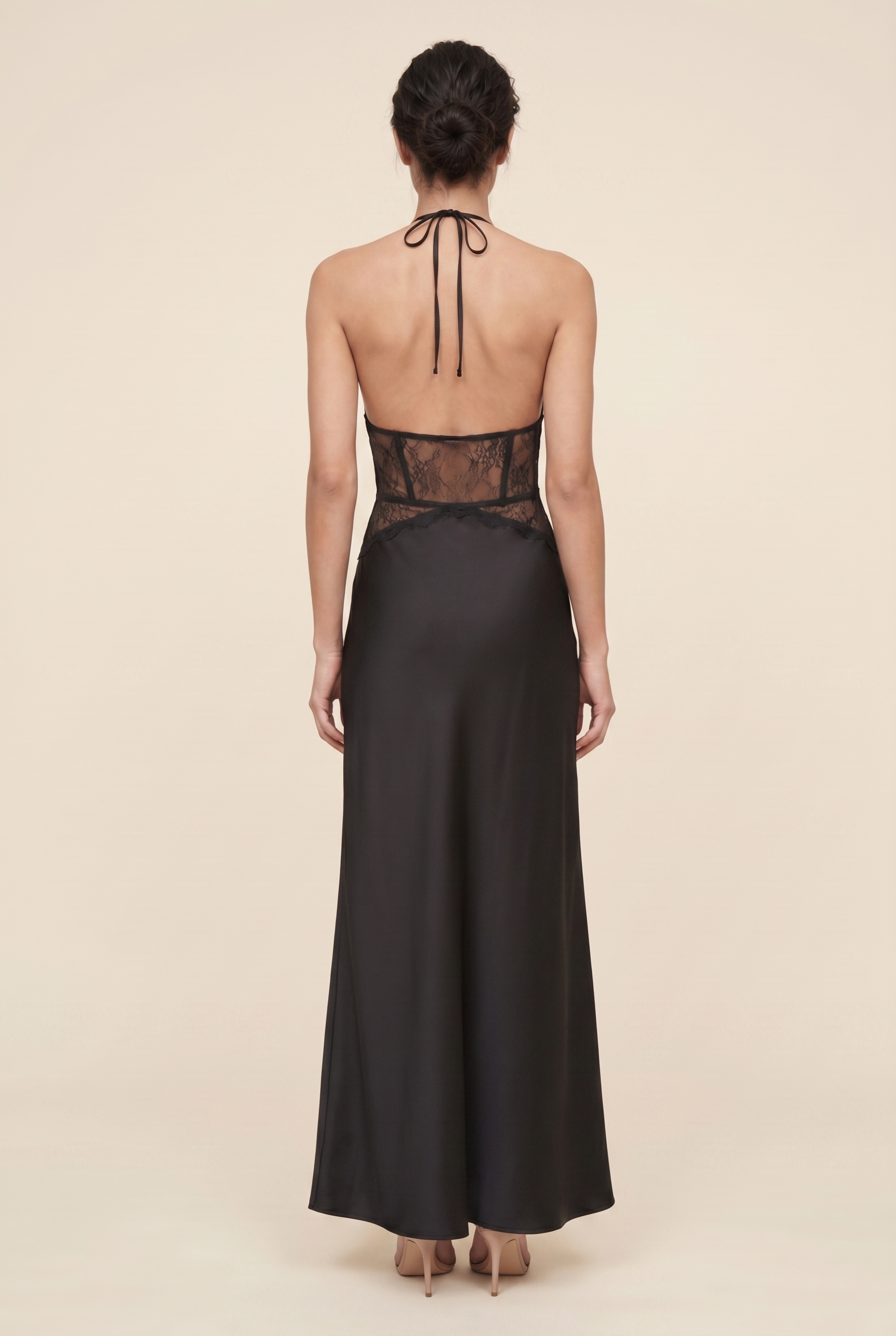 Lumen Lace Maxi Dress - Black