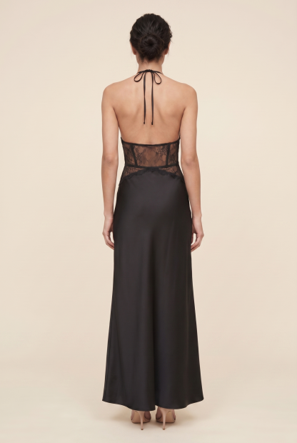 Lumen Lace Maxi Dress - Black
