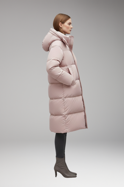Mabel Long Quilted Hooded Puffer Jacket