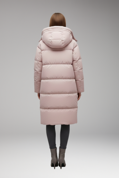 Mabel Long Quilted Hooded Puffer Jacket