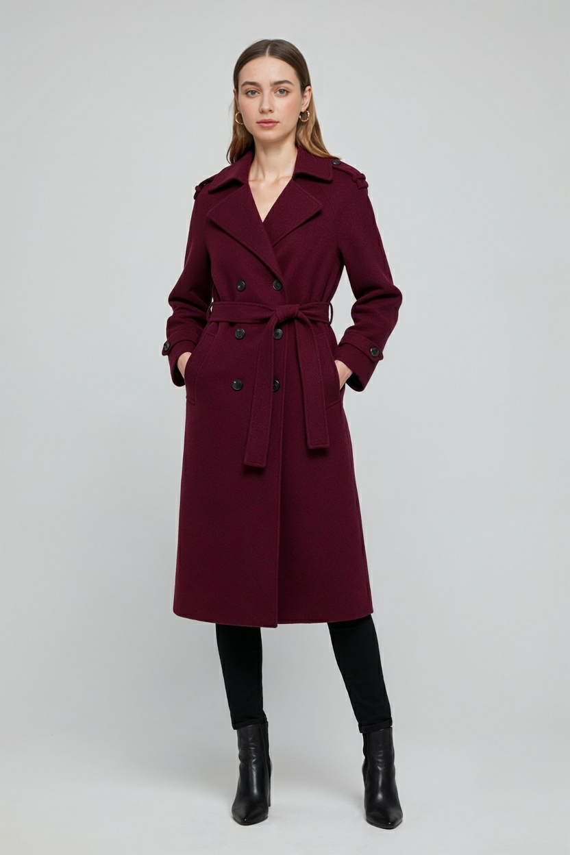 Madeline Double Breasted Belted Trench Coat