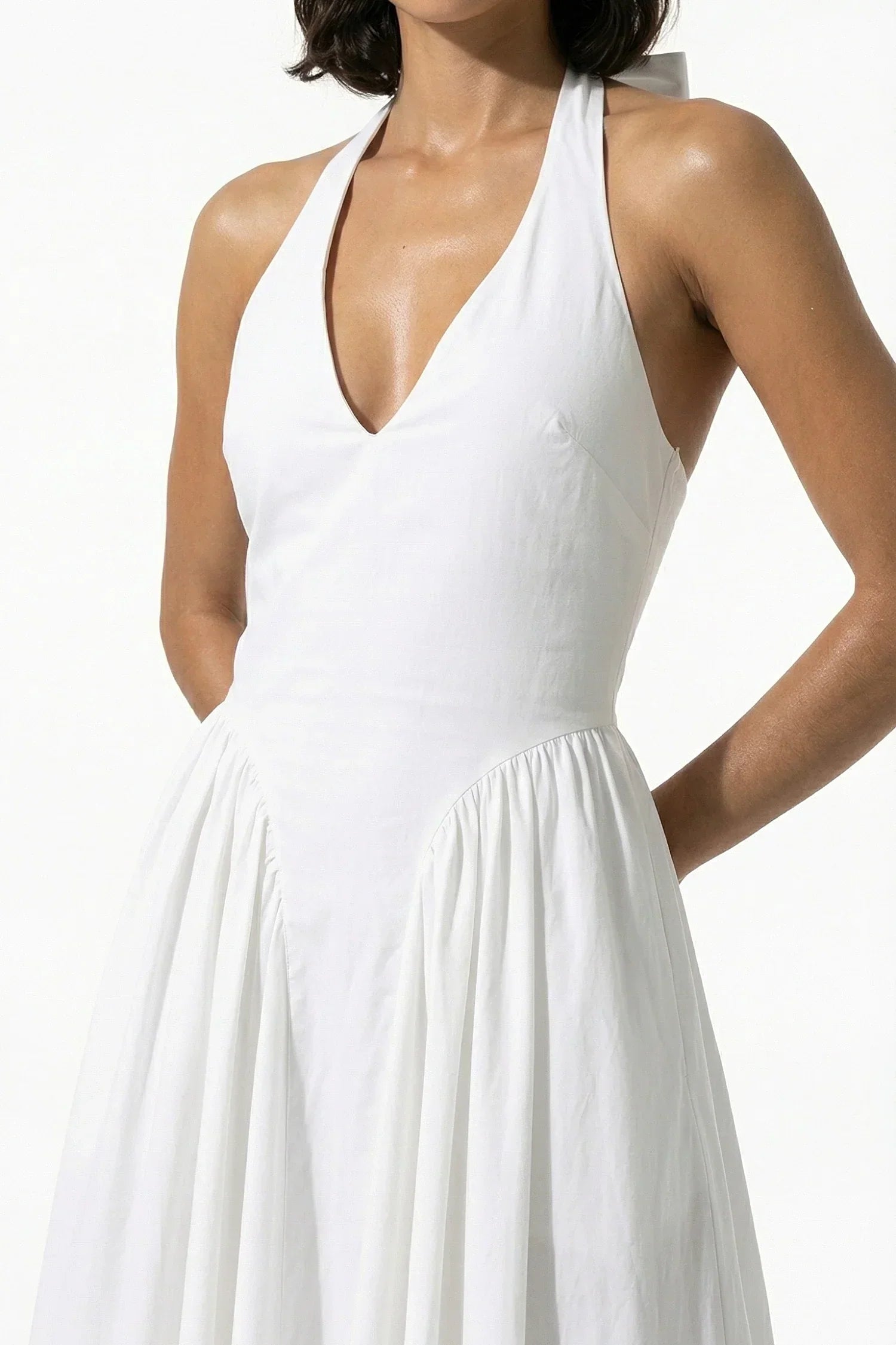 Marguerite Halter Midi Dress
