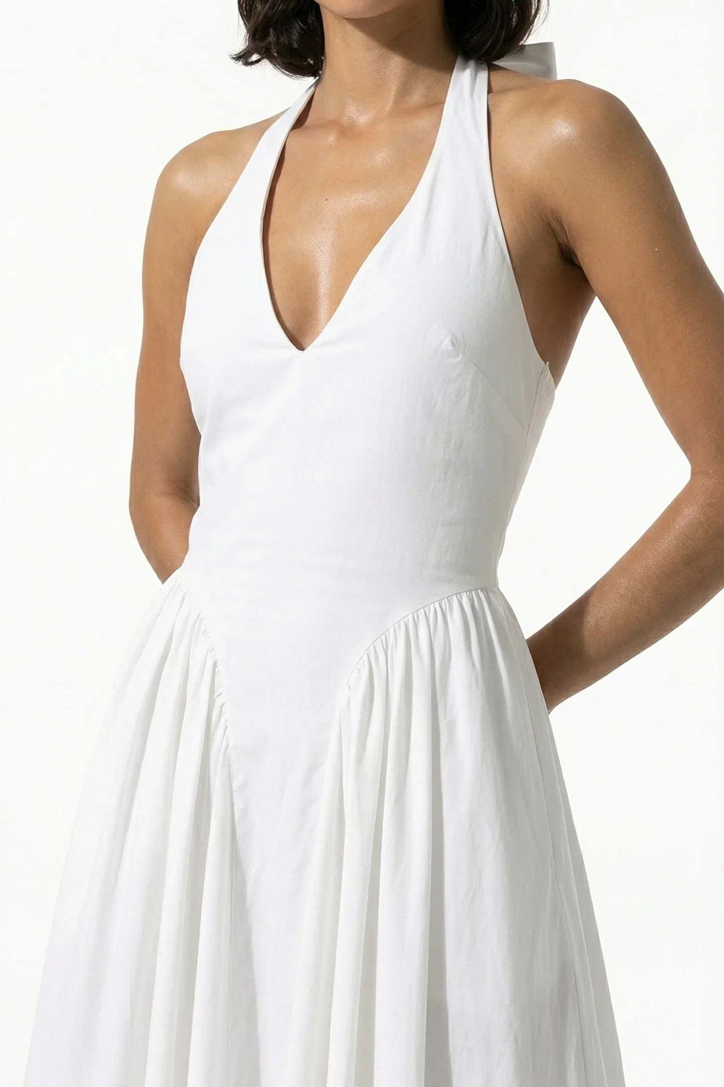 Marguerite Halter Midi Dress