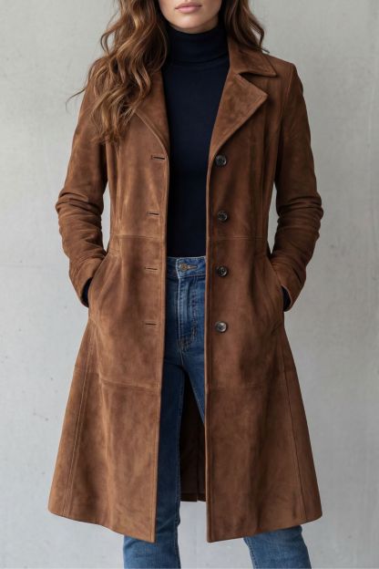 Marloe Suede Longline Coat