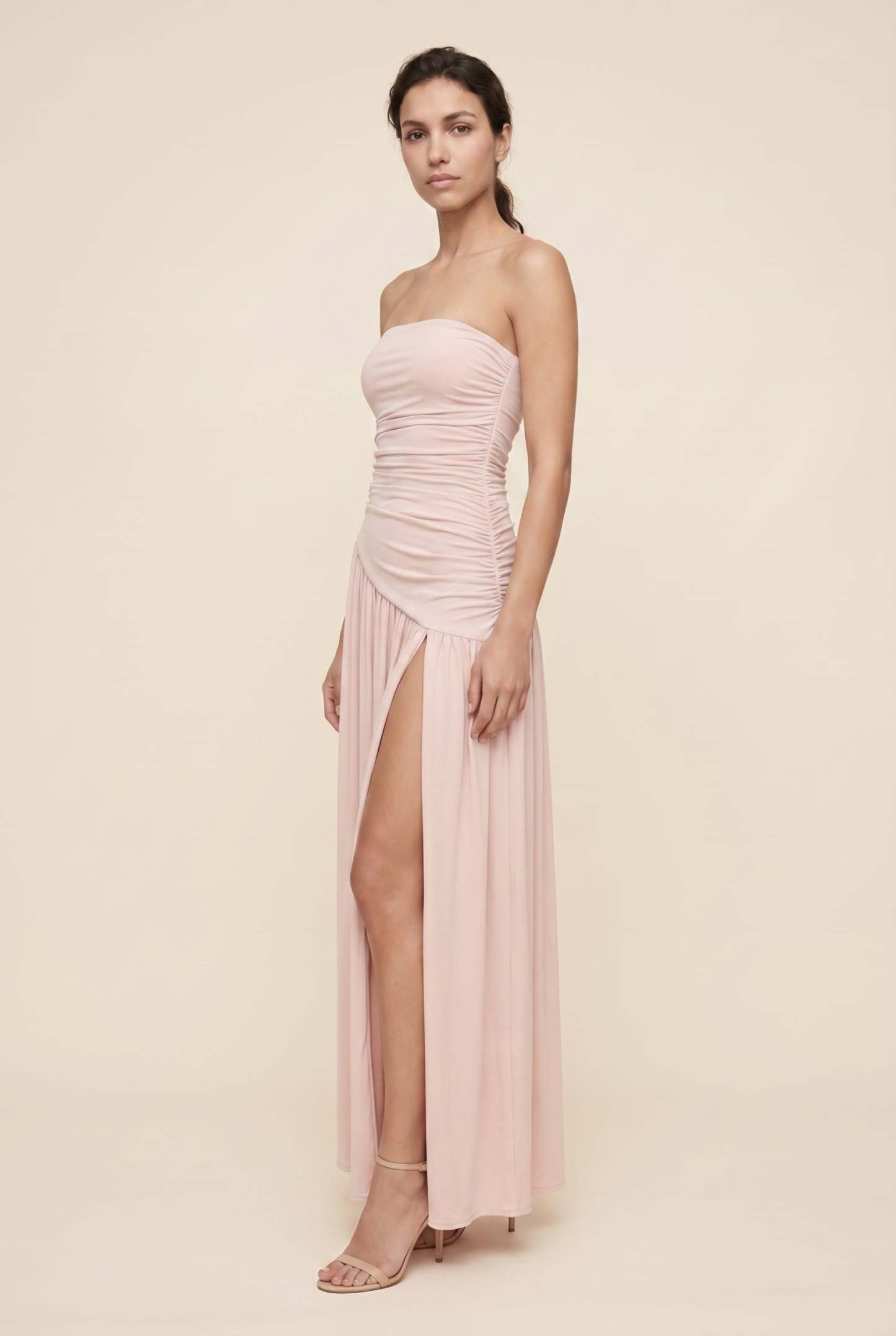 Mathilde Strapless Maxi Dress - Light Pink