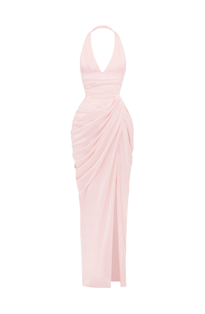 Minette Halter Maxi Dress - Blush Pink