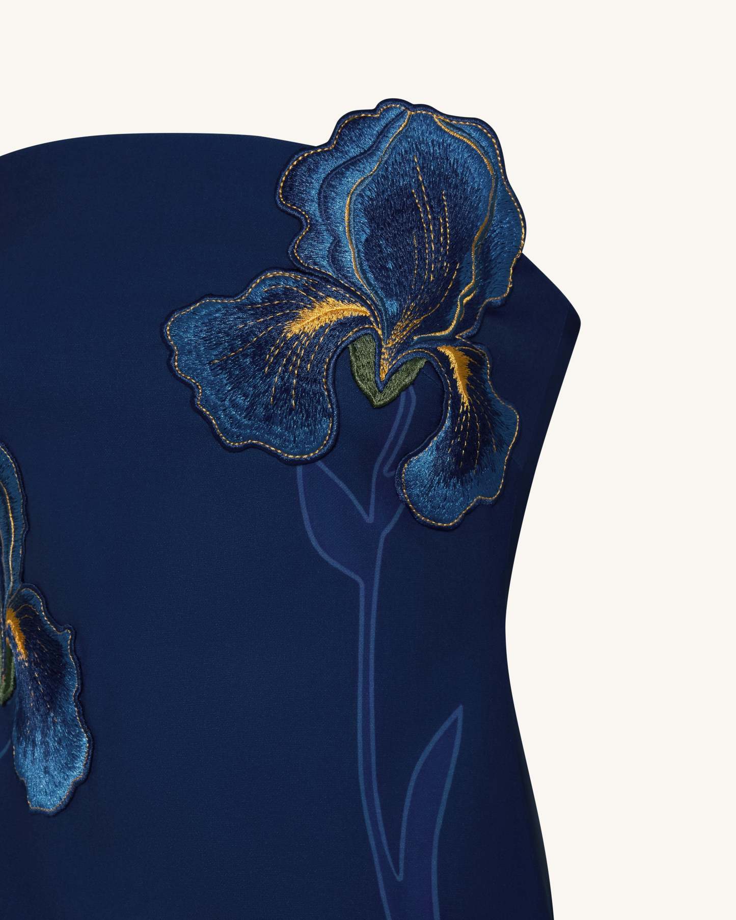 Ninon Strapless Mini Dress - Navy Floral
