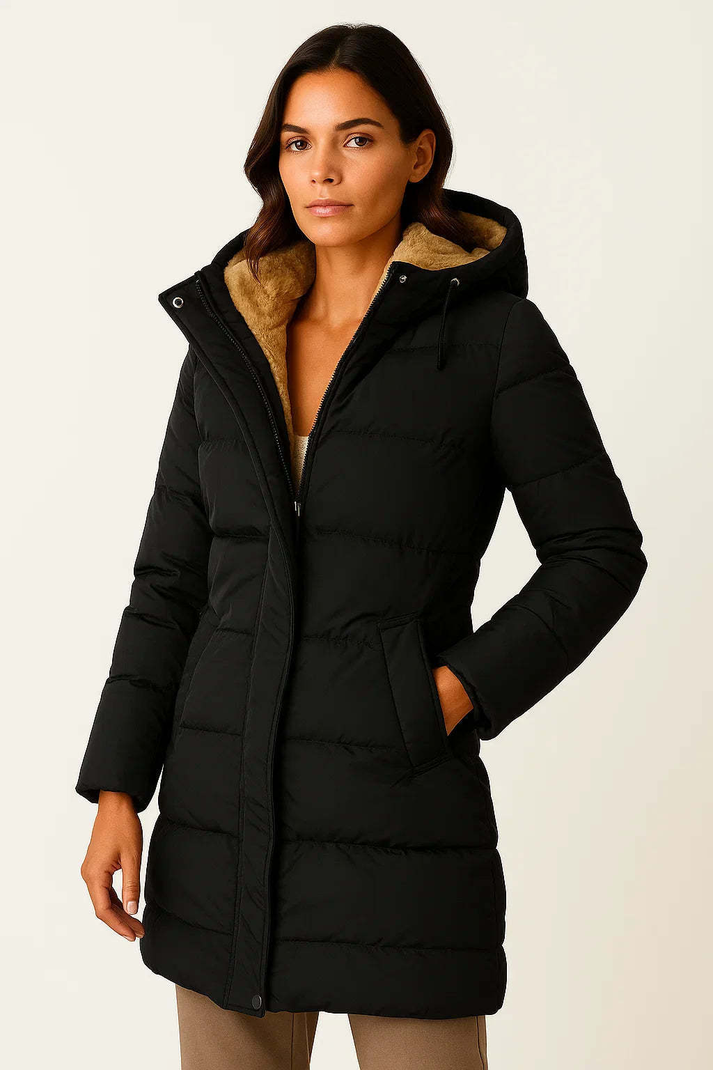 Nora Hooded Longline Puffer Jacket