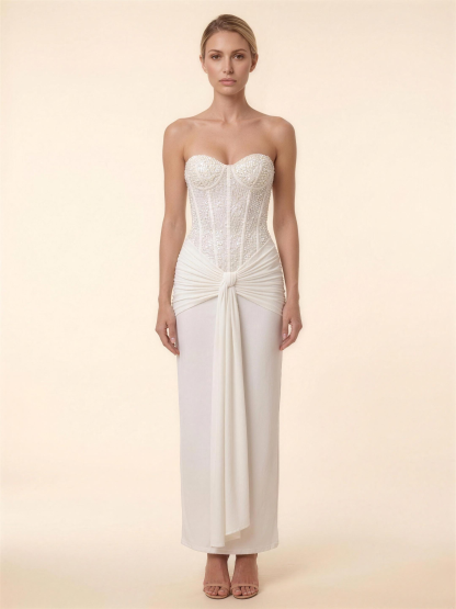 Olympe Corset Maxi Dress - Ivory