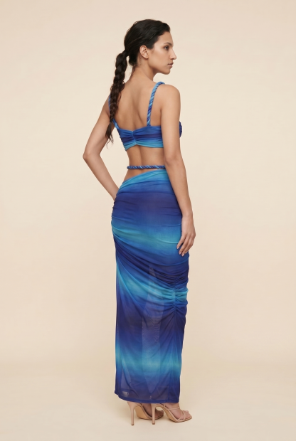 Palmira Cutout Maxi Set - Blue Ombre