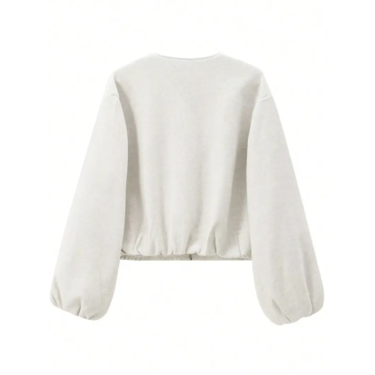 Rhian Cropped Bomber Jacket - Off White