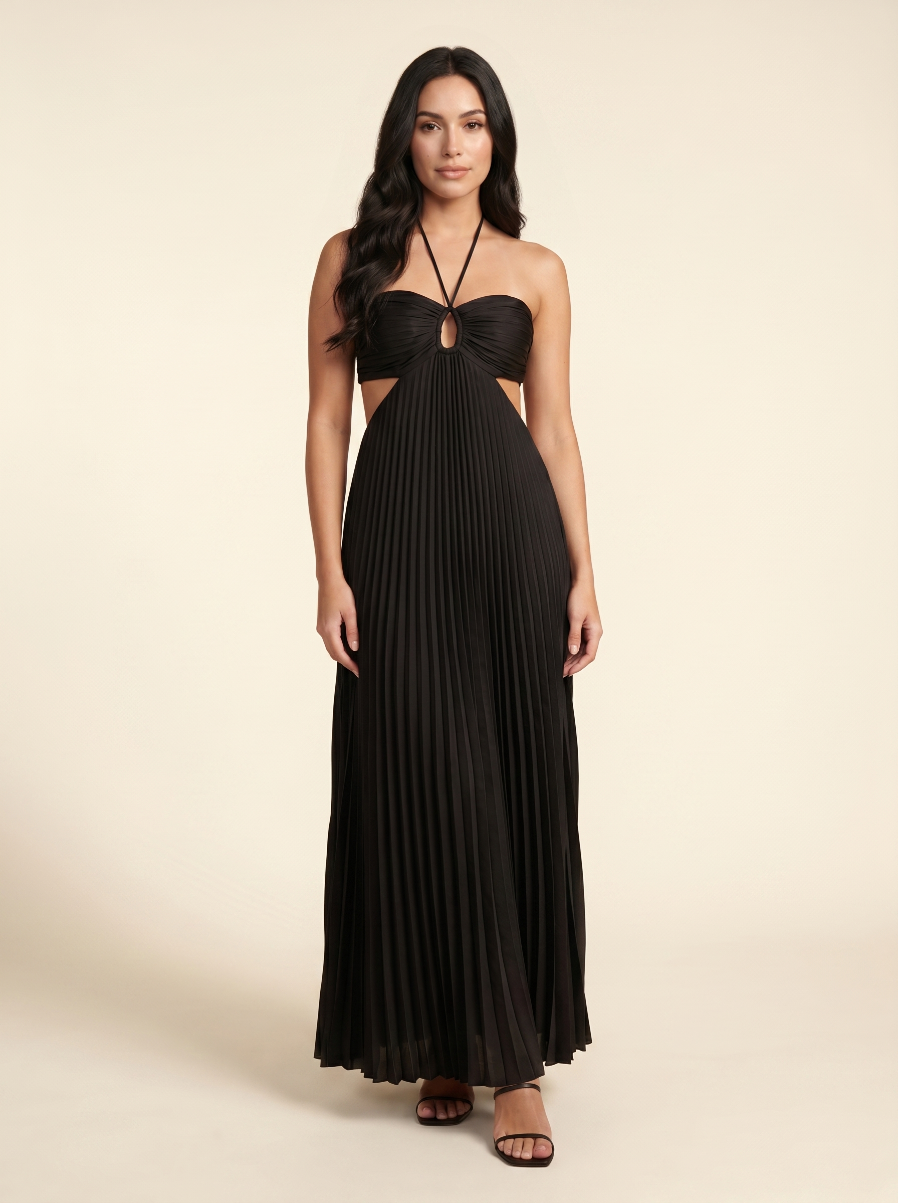 Seraphine Halter Maxi Dress - Black