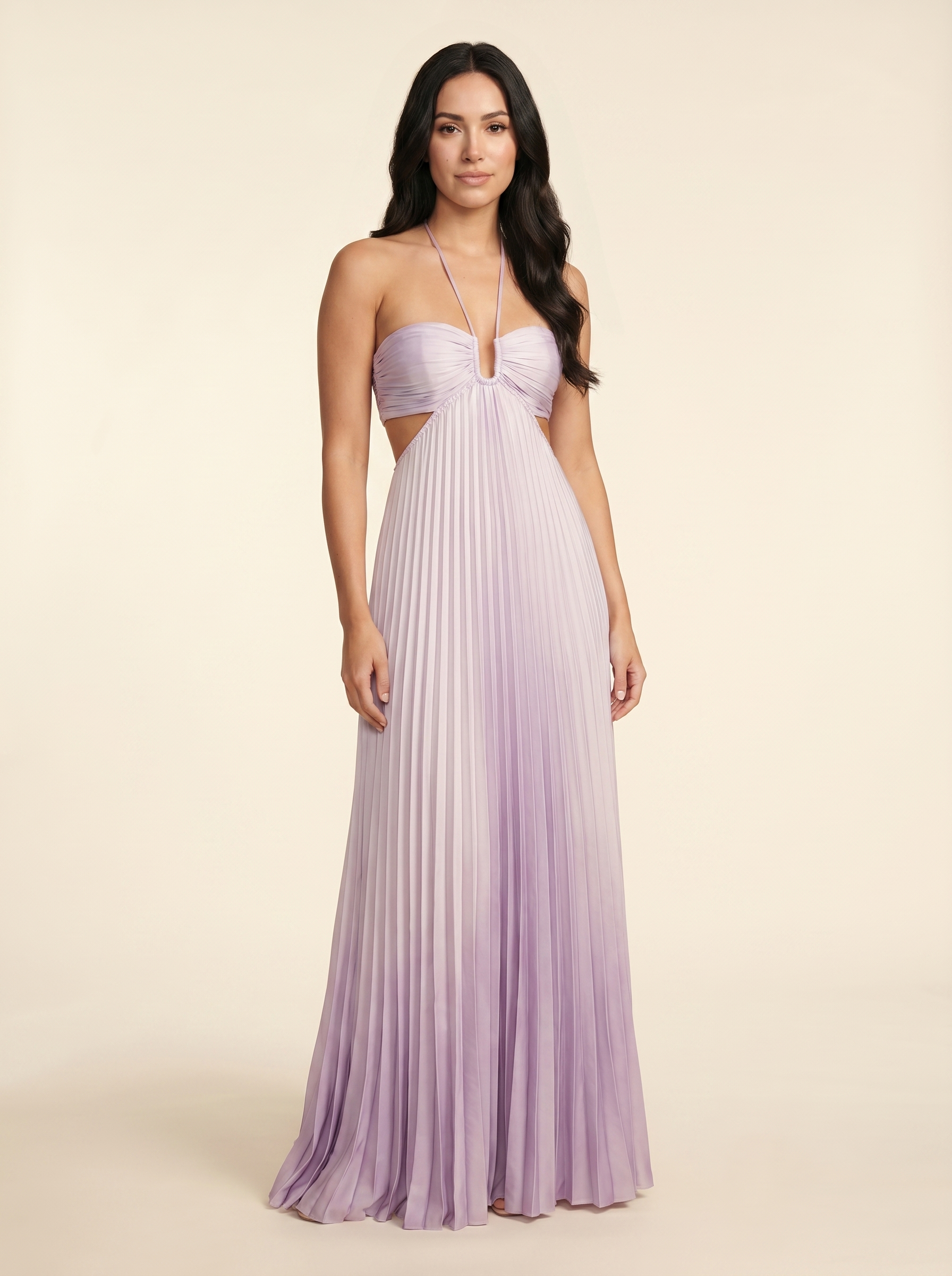 Seraphine Halter Maxi Dress - Lilac