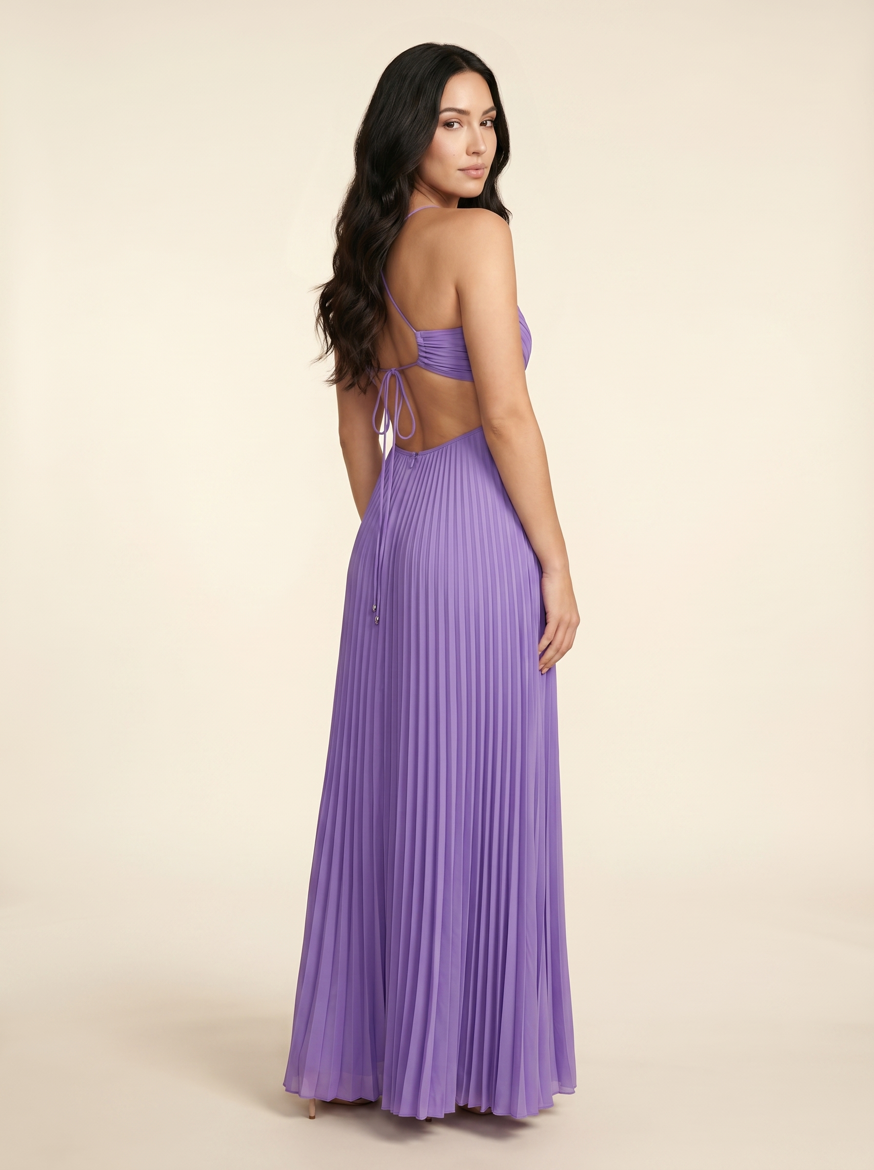 Seraphine Halter Maxi Dress - Violet