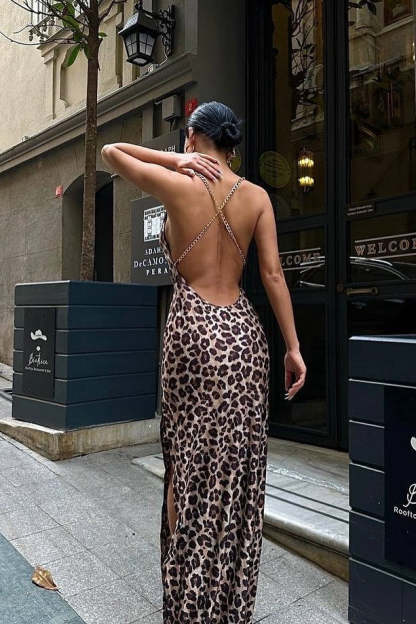 Seya Leopard Maxi Dress - Leopard Print