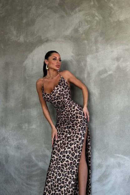 Seya Leopard Maxi Dress - Leopard Print