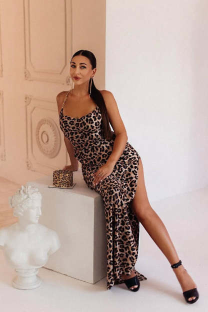 Seya Leopard Maxi Dress - Leopard Print