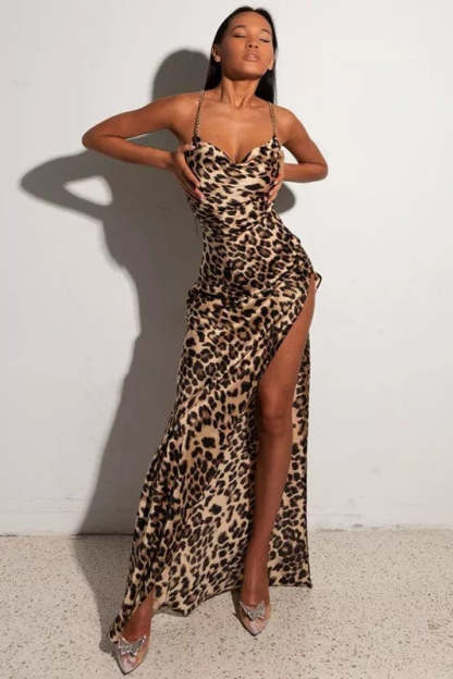 Seya Leopard Maxi Dress - Leopard Print