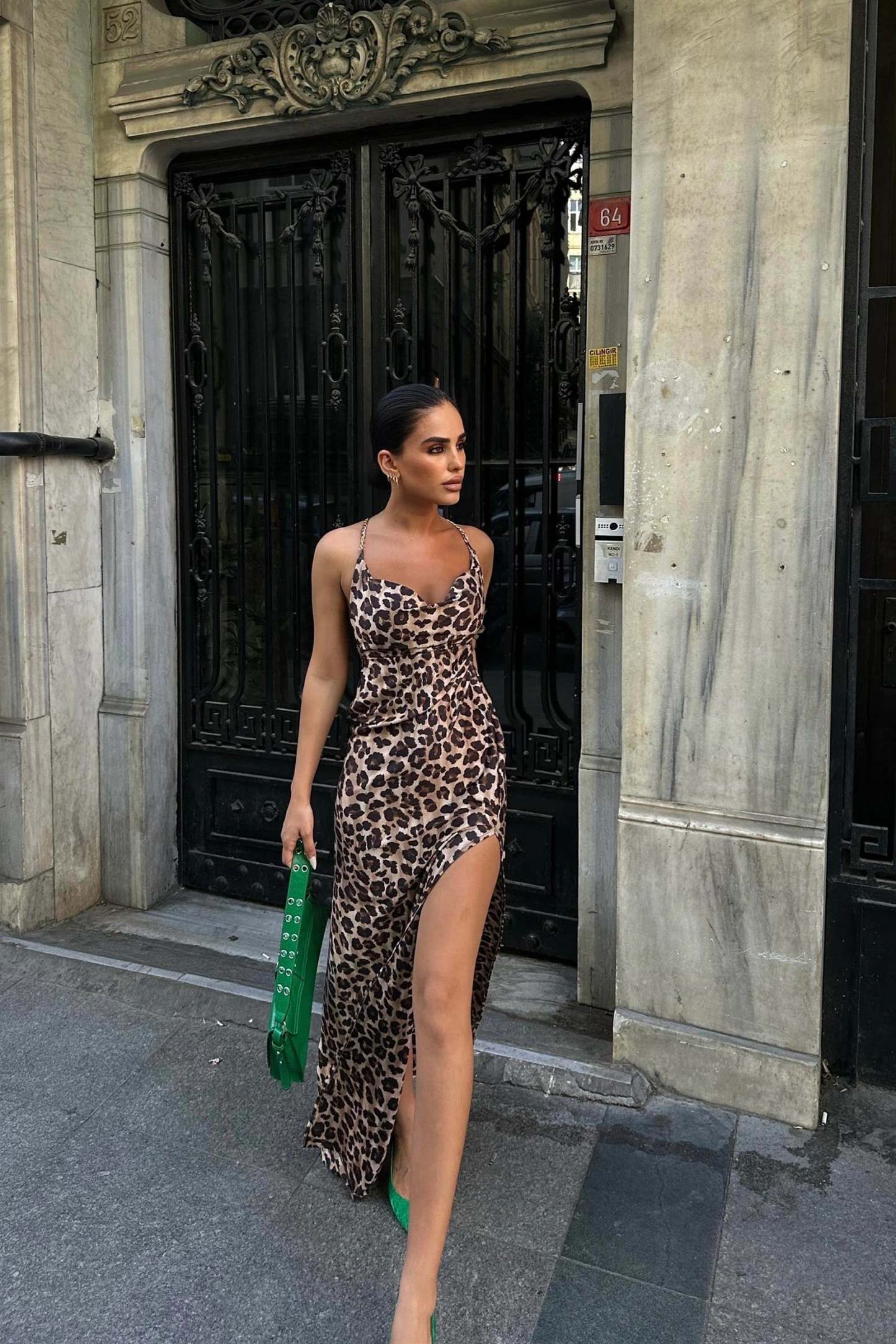 Seya Leopard Maxi Dress - Leopard Print