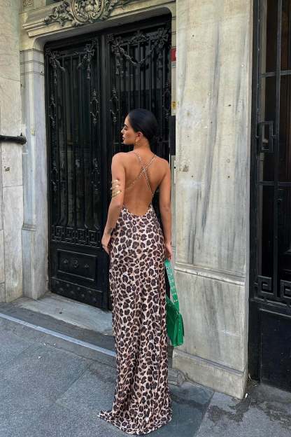 Seya Leopard Maxi Dress - Leopard Print
