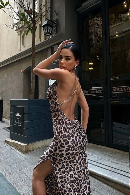 Seya Leopard Maxi Dress - Leopard Print