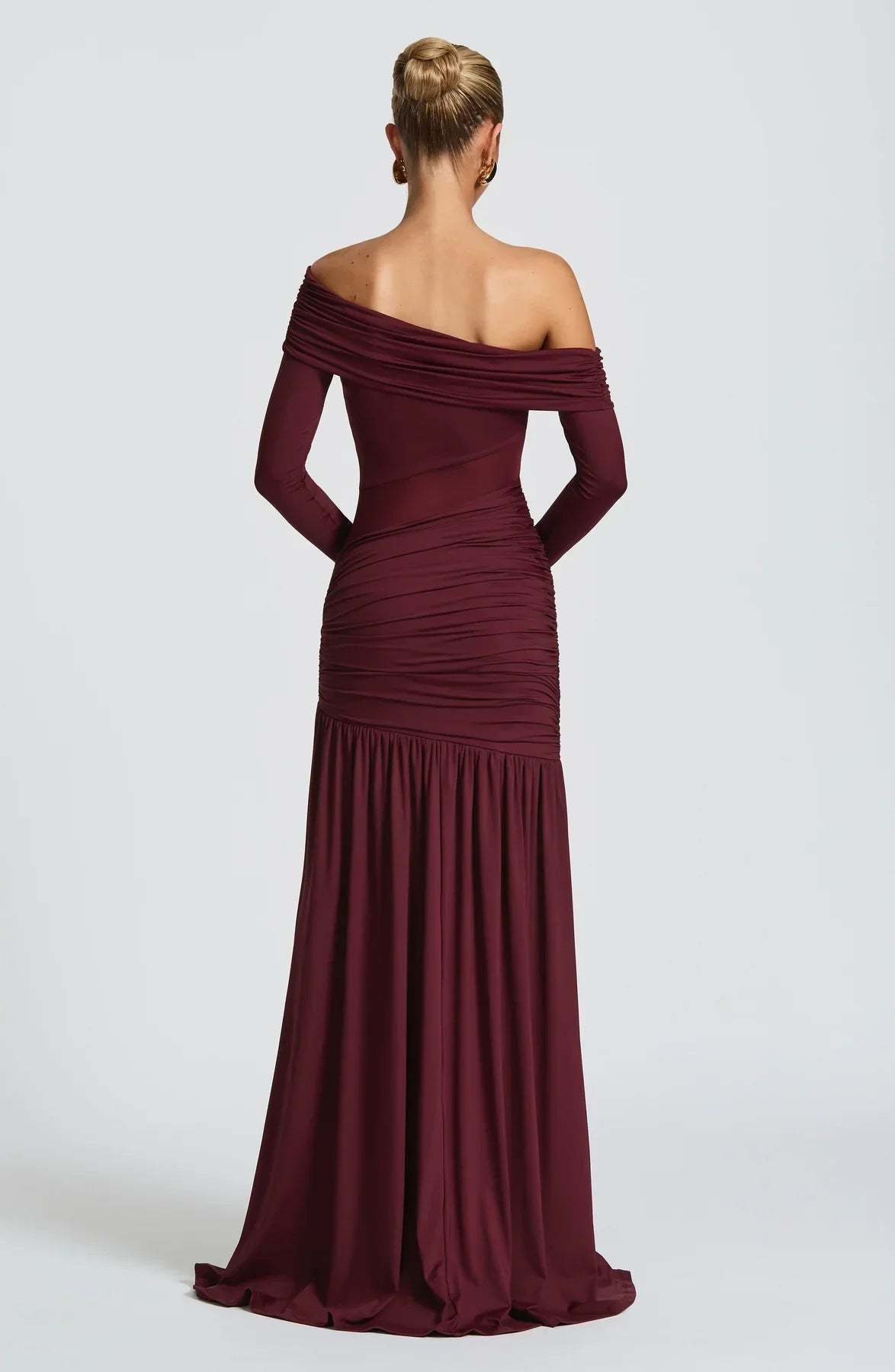 Women's Cocktail One Shoulder Slit Maxi Dress