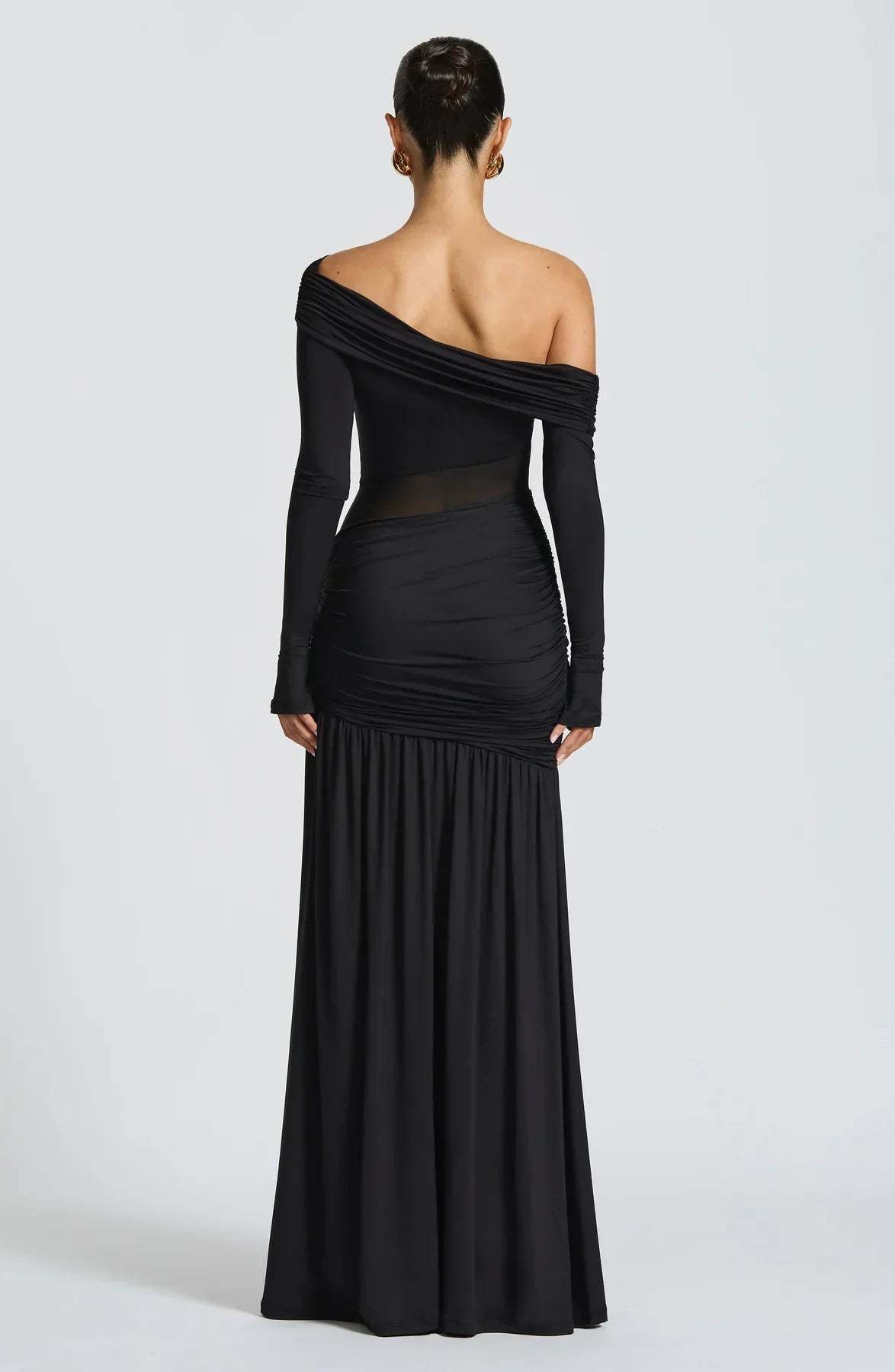 Women's Cocktail One Shoulder Slit Maxi Dress