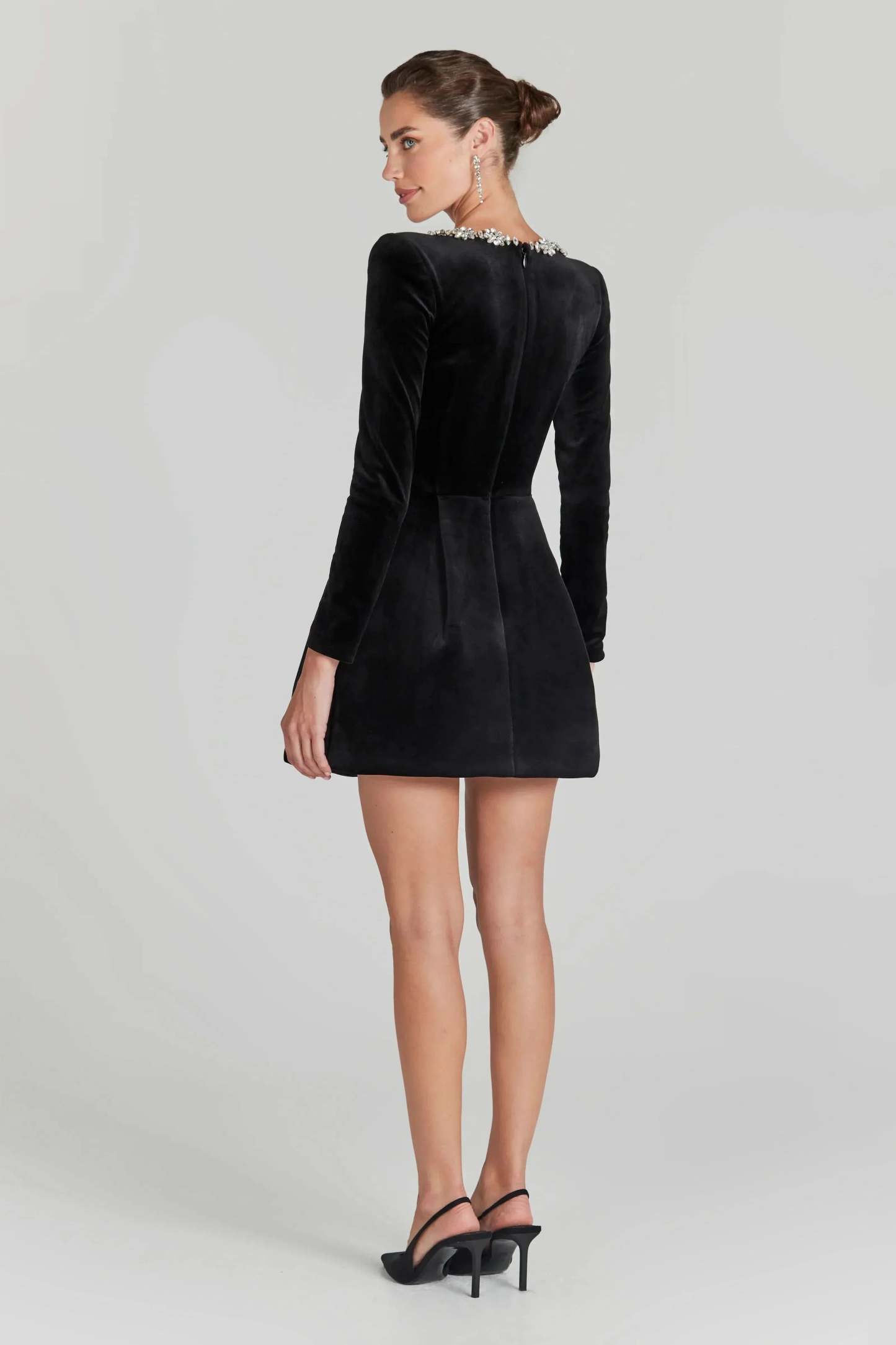 Women's Cocktail Square Neck Long Sleeve Mini Dress - product image 3