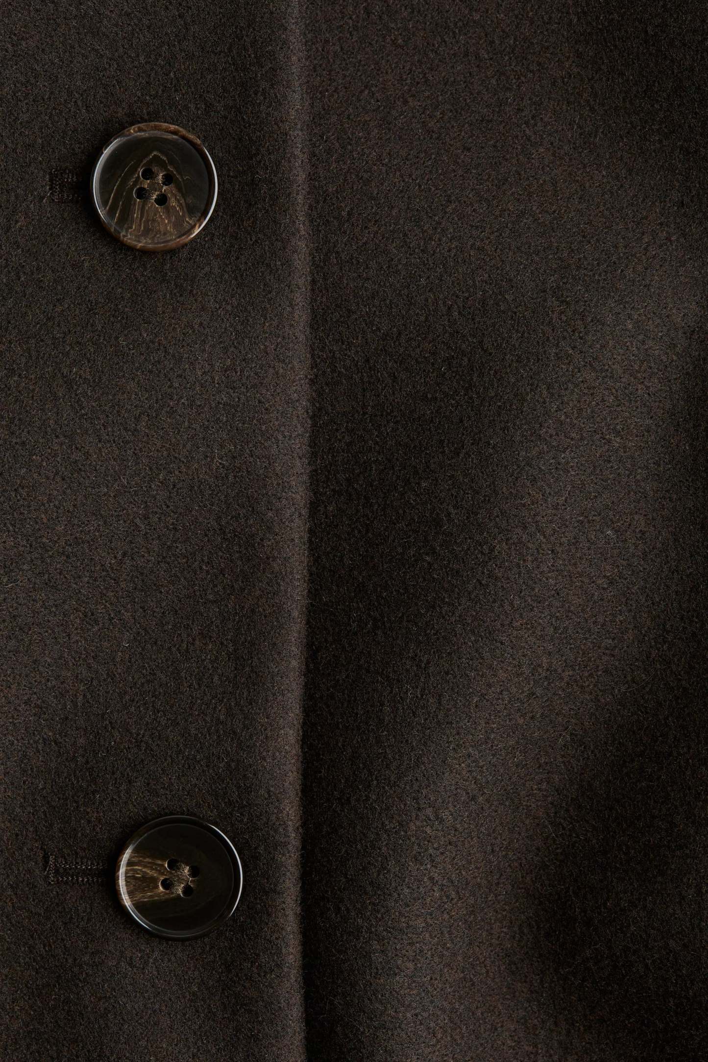 Solveig Detachable Shawl Collar Coat - Dark Brown