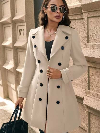 Sophe Double Breasted Tailored Long Coat