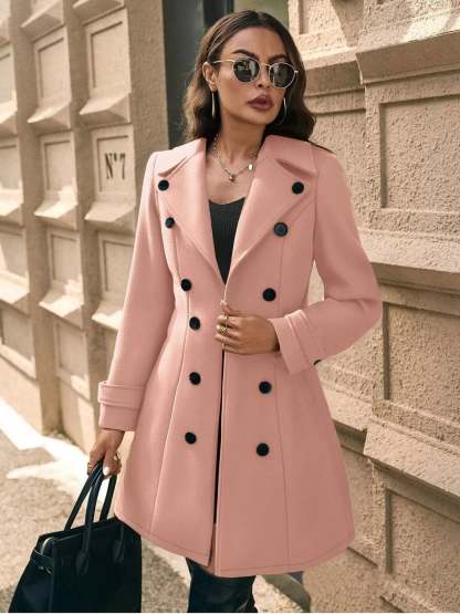 Sophe Double Breasted Tailored Long Coat