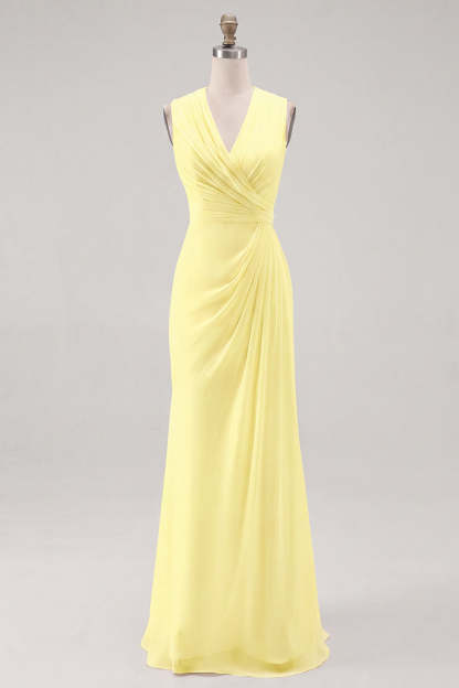 Vada Chiffon Maxi Dress - Butter Yellow
