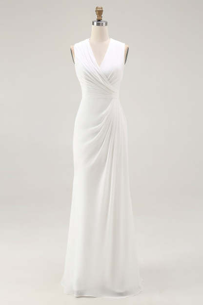 Vada Chiffon Maxi Dress - White
