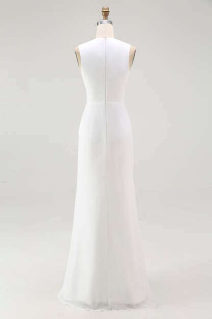 Vada Chiffon Maxi Dress - White