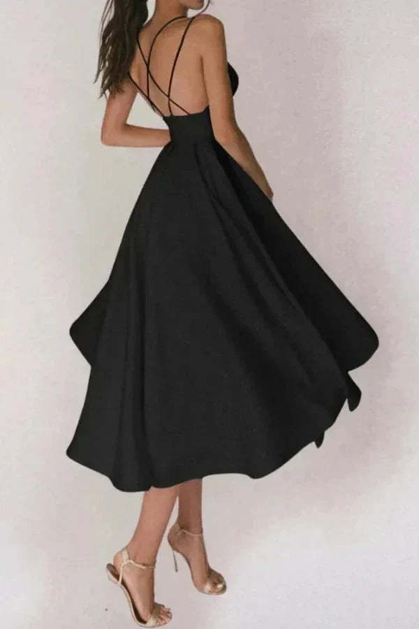 Vienna v Neck Midi Dress
