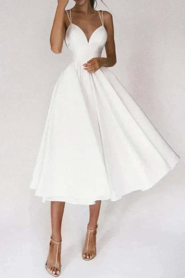 Vienna v Neck Midi Dress