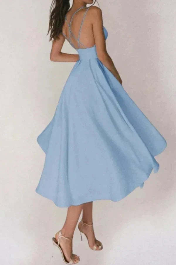Vienna v Neck Midi Dress
