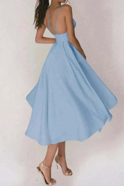 Vienna v Neck Midi Dress